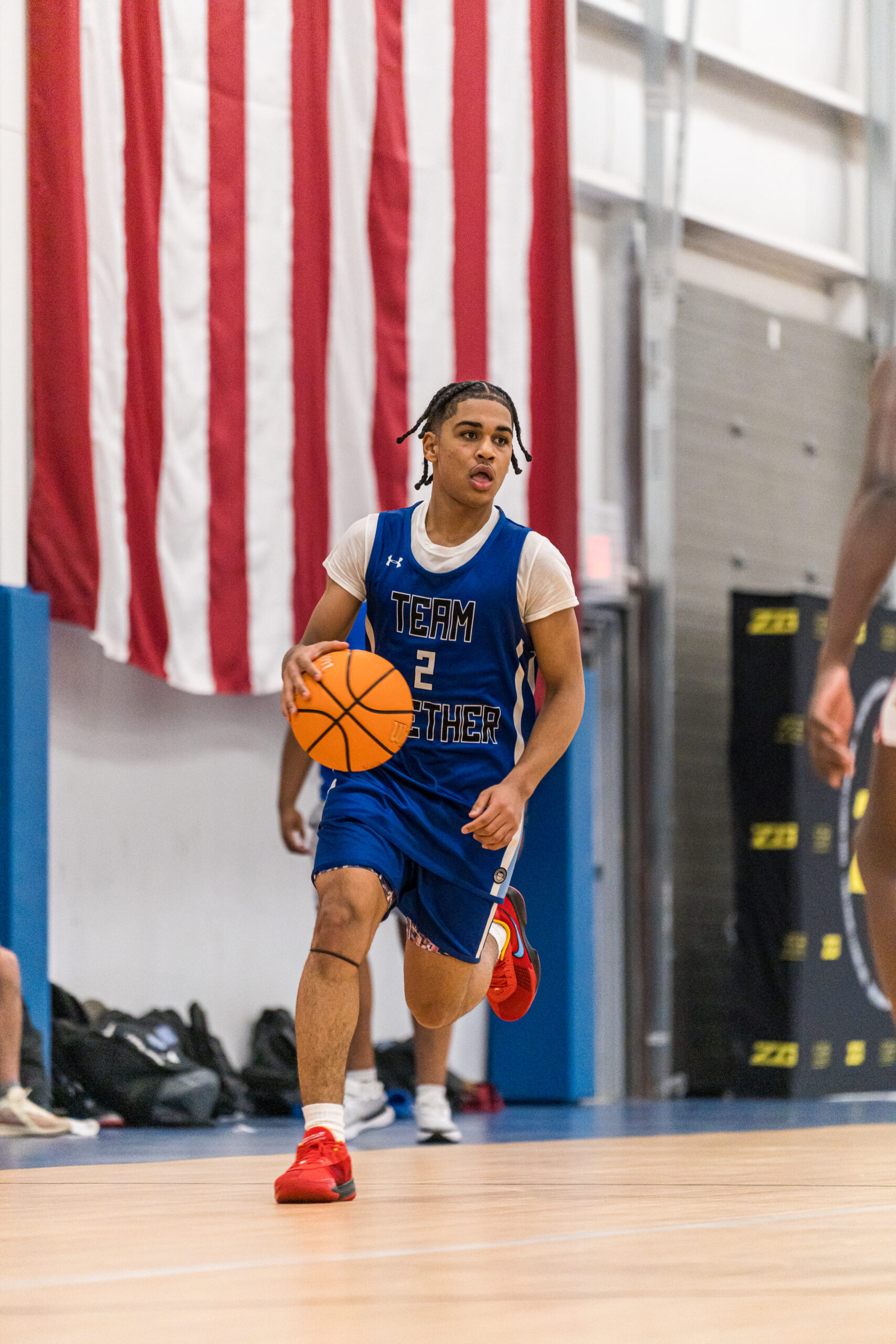 Team Together athlete competing in a basketball game